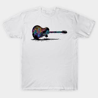 Vintage Retro Guitar Gifts Guitarist Musician Concert Guitar T-Shirt